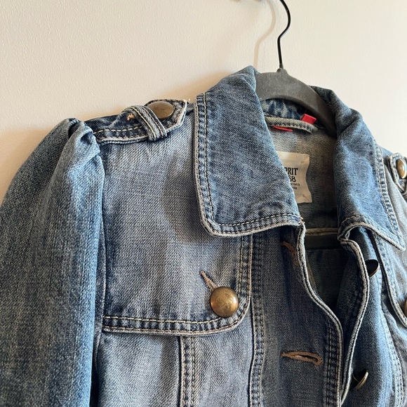 ESPRIT 1968 Denim Cropped Jacket Size Small - Picture 2 of 12